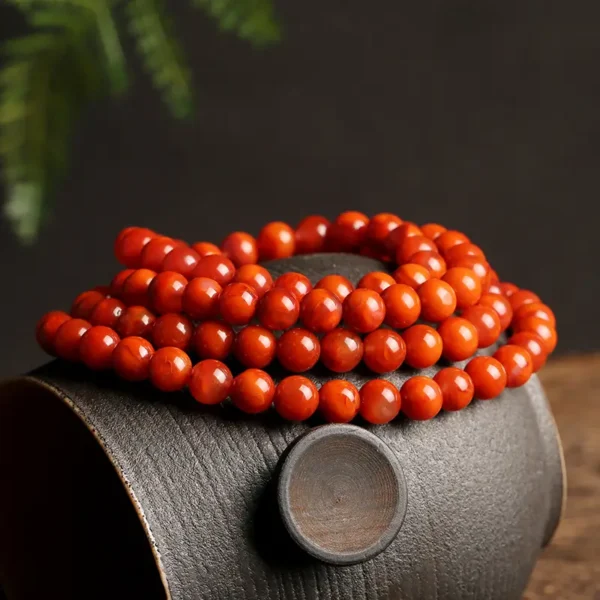 Flame Red Prayer Beads