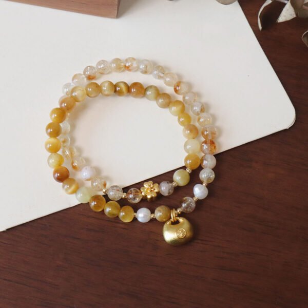 Women Yellow Crystal Bracelet - Image 4