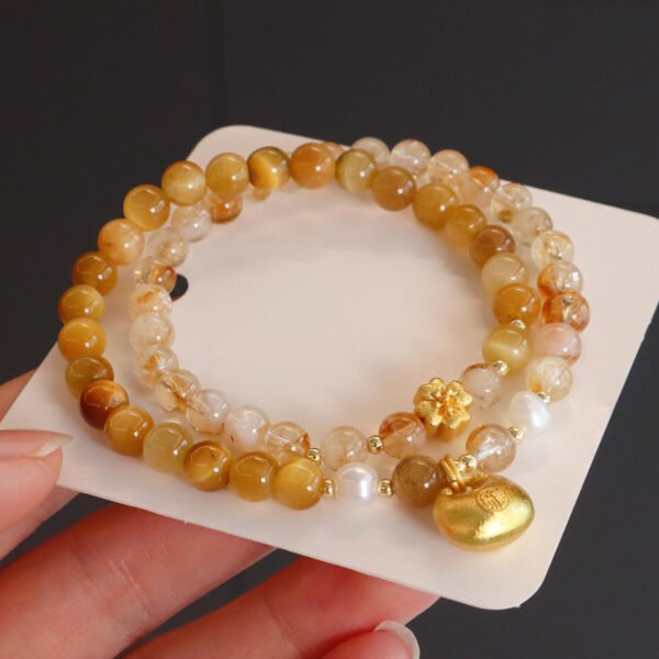 Women Yellow Crystal Bracelet - Image 2