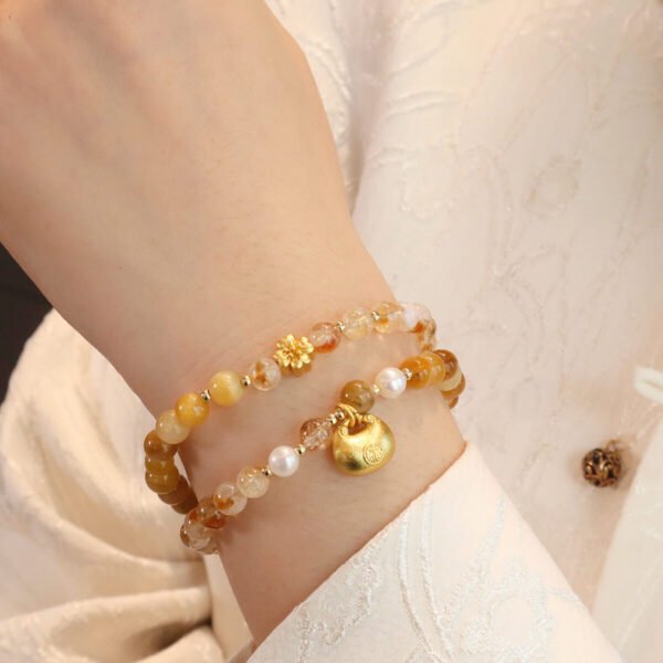 Women Yellow Crystal Bracelet - Image 3