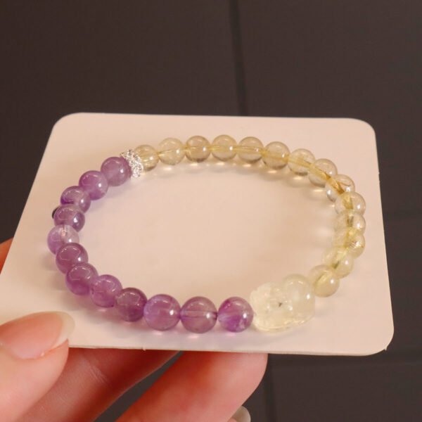 Women Bracelet Citrine Amethyst