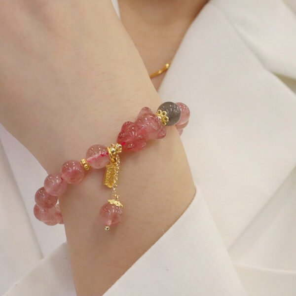 Women Bracelet Strawberry Quartz - Image 4