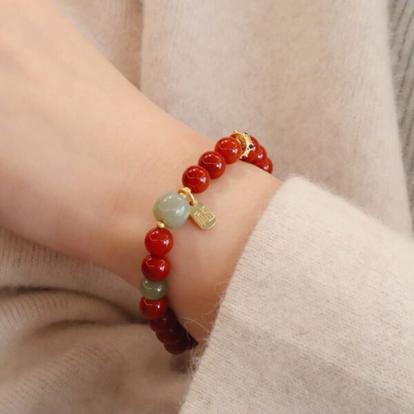 Women Bracelet Red Agate