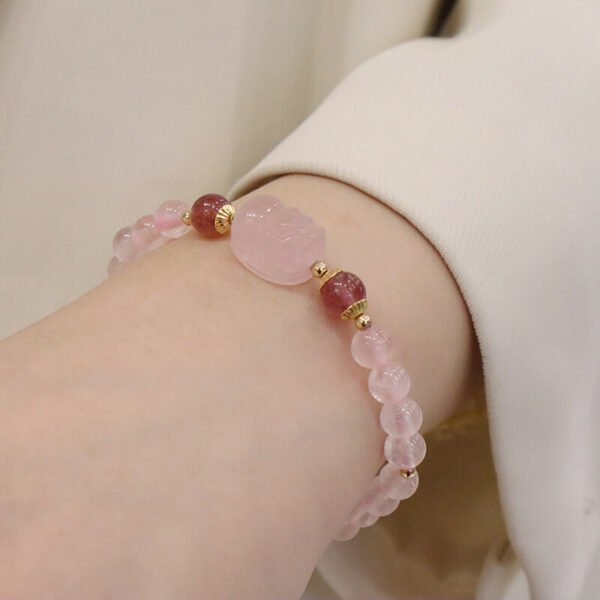 Women Bracelet Crystal Pink - Image 3