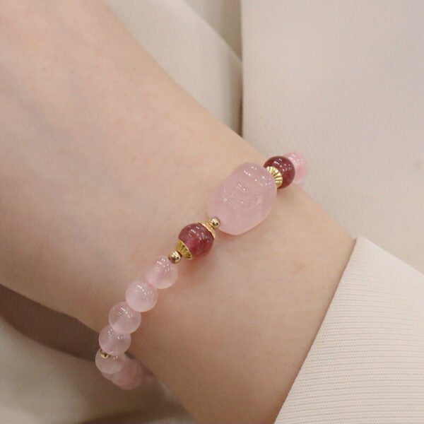 Women Bracelet Crystal Pink - Image 4