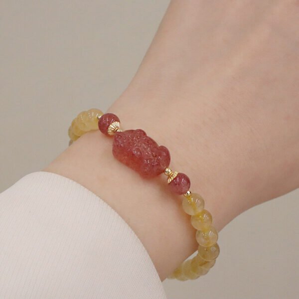 Women Bracelet Crystal Yellow - Image 6