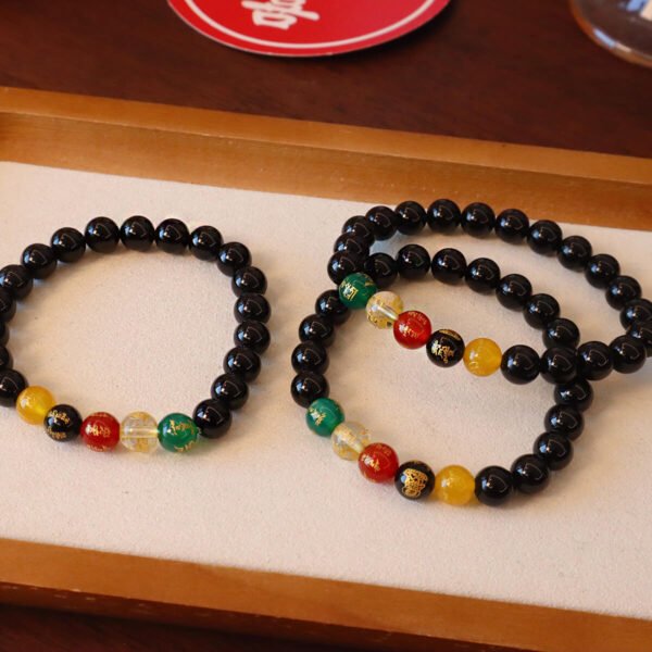 Men Bracelet Black Agate