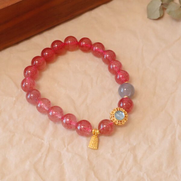 Women Bracelet Strawberry Crystal