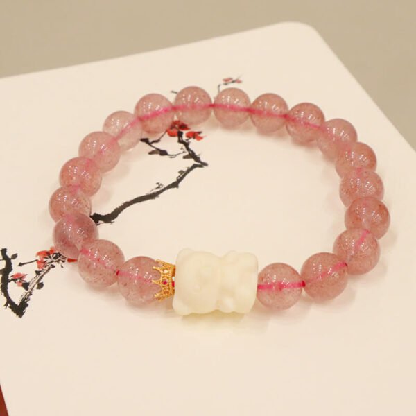 Women Bracelet Strawberry Crystal