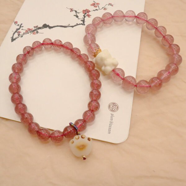 Women Bracelet Strawberry Crystal - Image 3