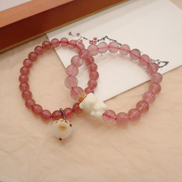 Women Bracelet Strawberry Crystal - Image 2