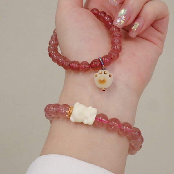 Women Bracelet Strawberry Crystal - Image 4