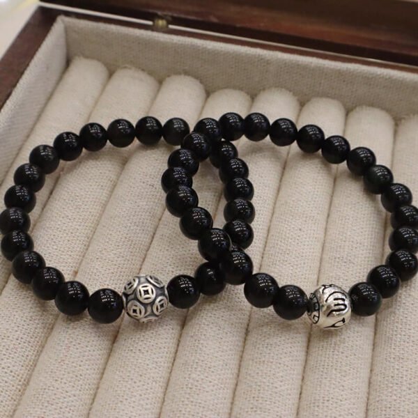 Unisex Bracelet Obsidian - Image 2