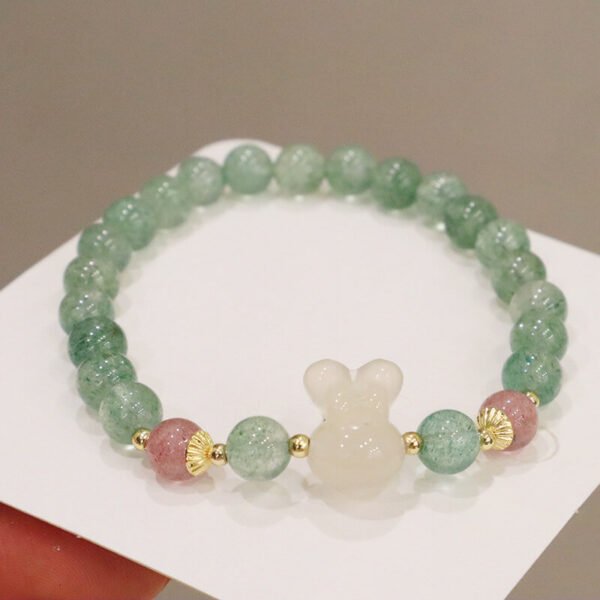 Women Bracelet Green Crystal