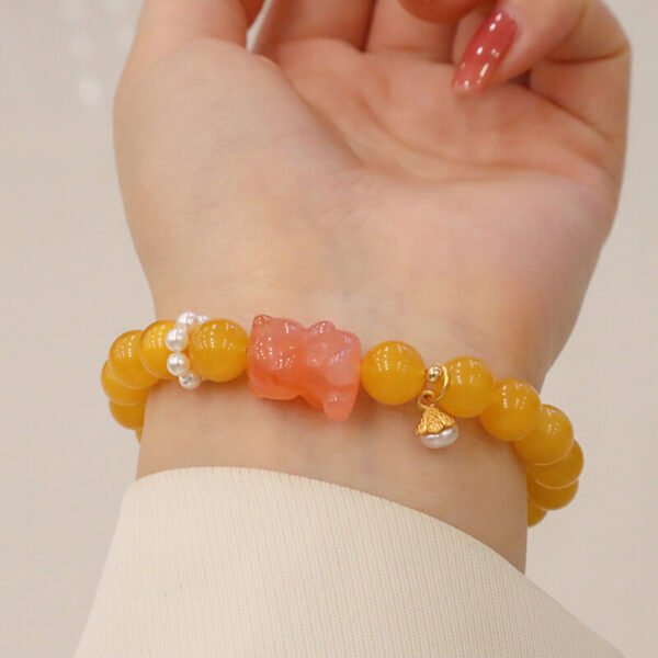 Women Bracelet Beeswax Amber