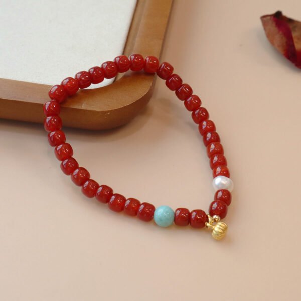 Women Bracelet Red Agate