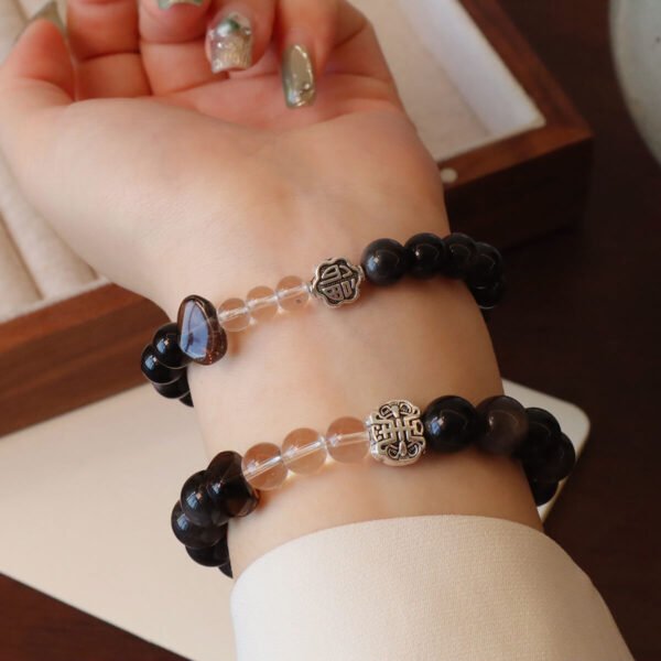 Couple Bracelet Obsidian