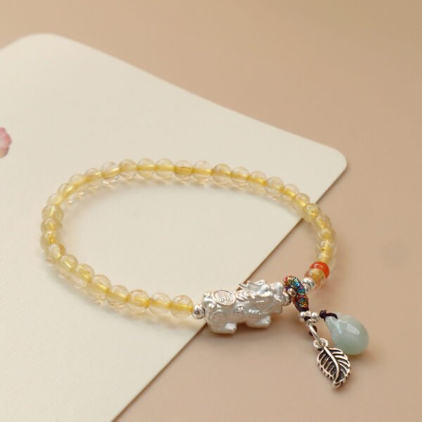 Women Bracelet Yellow Crystal