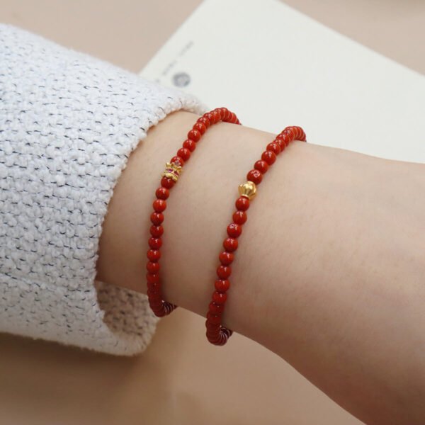 Women Bracelet Red Agate #012323422 - Image 4