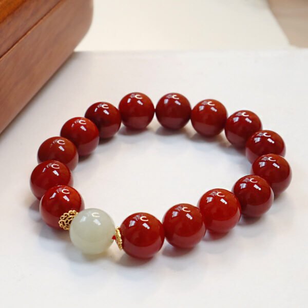 Unisex Bracelet Red Agate #01241427 - Image 3