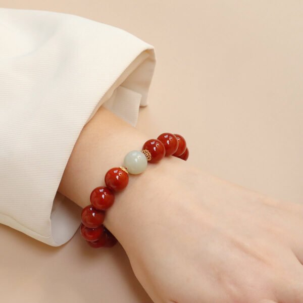 Unisex Bracelet Red Agate #01241427 - Image 4