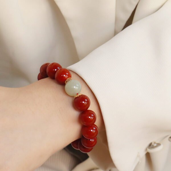 Unisex Bracelet Red Agate #01241427 - Image 6