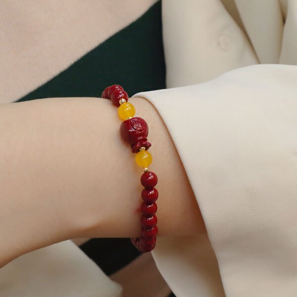 Women Bracelet Cinnabar Red #01241524 - Image 3