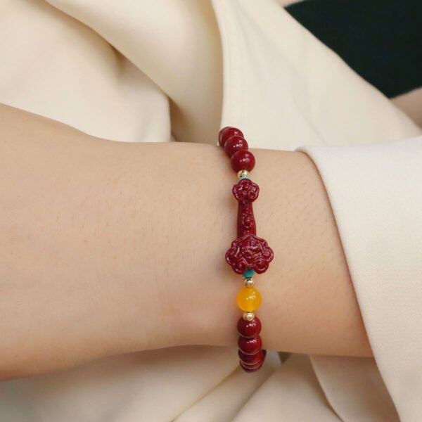 Women Bracelet Cinnabar Red #01241523 - Image 2