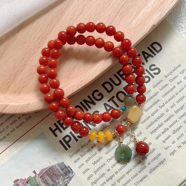 Women Bracelet Red Agate #01242304