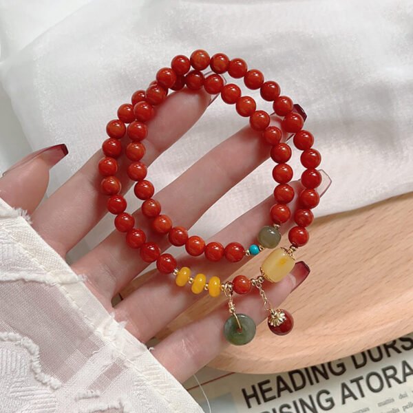 Women Bracelet Red Agate #01242304 - Image 4