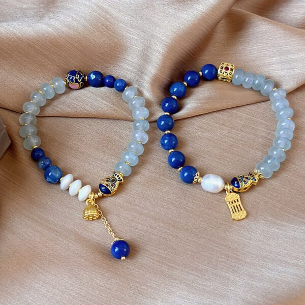 Women Bracelet Blue Agate #01252103