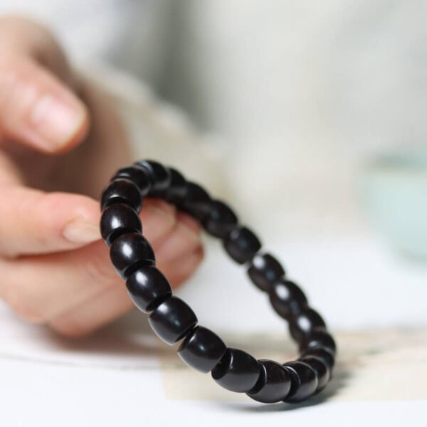 Natural Ebony Bead Unisex Prayer Bead Bracelet #01271731 - Image 3