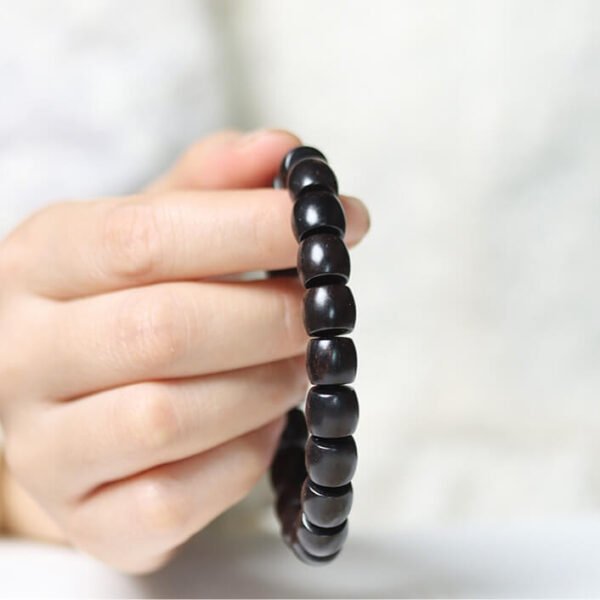 Natural Ebony Bead Unisex Prayer Bead Bracelet #01271731 - Image 5