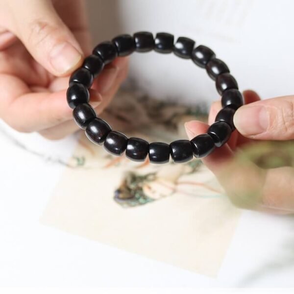 Natural Ebony Bead Unisex Prayer Bead Bracelet #01271731 - Image 7