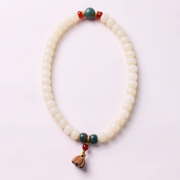 Double Layer Bodhi Bracelet with Wood Lotus #01272048 - Image 6