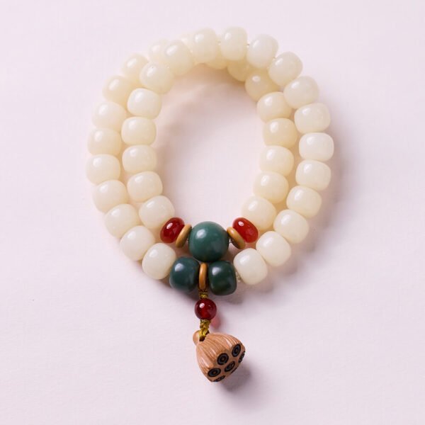 Double Layer Bodhi Bracelet with Wood Lotus #01272048