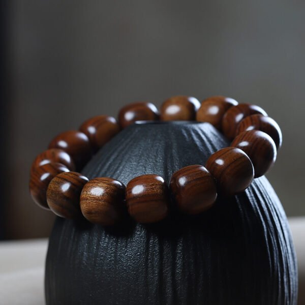 #01282057 Rosewood Buddhist Prayer Beads Bracelet - Image 2