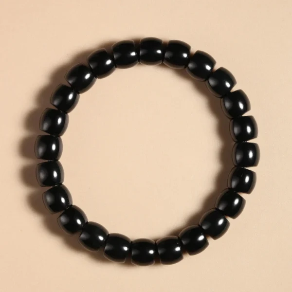 #01272353 Black Onyx Straight-Cut Bead Agate Bracelet - Image 2