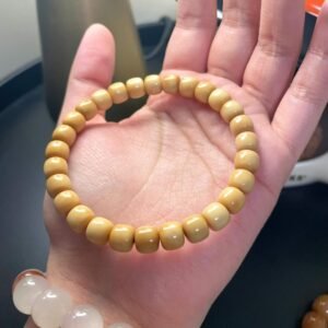 #02060122 Straight-Cut Dragon Spine Bodhi Beads Bracelet