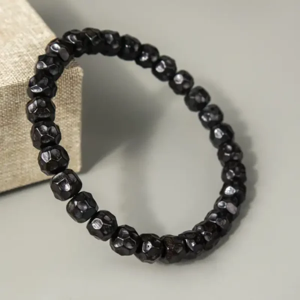 #02060121 Coconut Diadem Carved Lunar Crater Shape Bracelet - Image 3